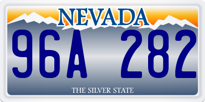 NV license plate 96A282