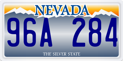 NV license plate 96A284