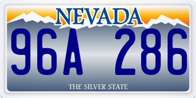 NV license plate 96A286