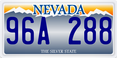 NV license plate 96A288