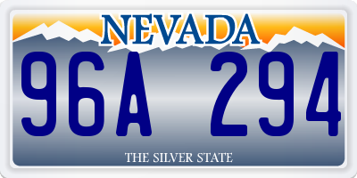 NV license plate 96A294