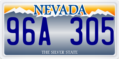 NV license plate 96A305