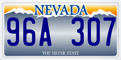 NV license plate 96A307