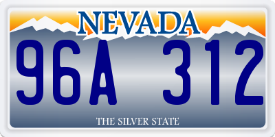NV license plate 96A312