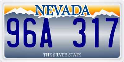 NV license plate 96A317