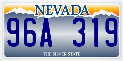 NV license plate 96A319