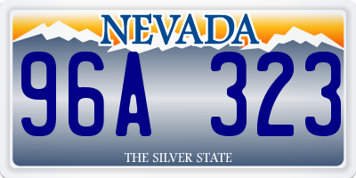 NV license plate 96A323