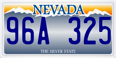 NV license plate 96A325