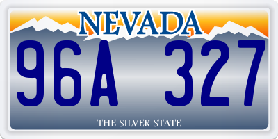 NV license plate 96A327