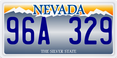 NV license plate 96A329