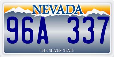 NV license plate 96A337