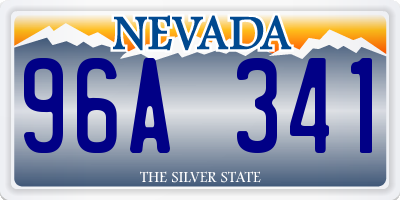 NV license plate 96A341