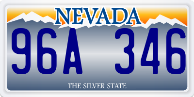 NV license plate 96A346