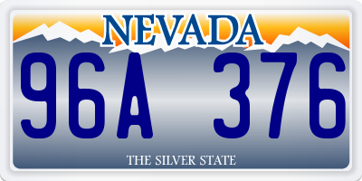 NV license plate 96A376