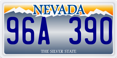 NV license plate 96A390