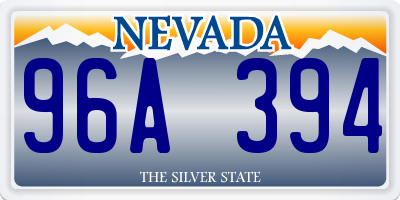 NV license plate 96A394