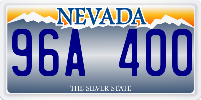 NV license plate 96A400