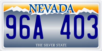 NV license plate 96A403