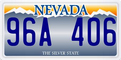 NV license plate 96A406