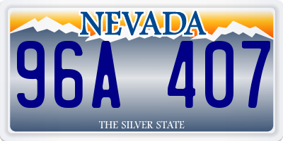 NV license plate 96A407