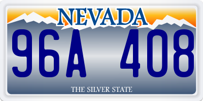 NV license plate 96A408