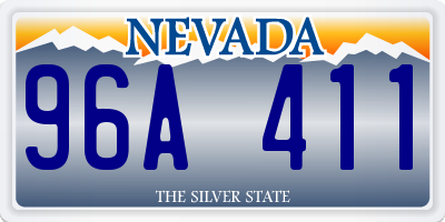 NV license plate 96A411