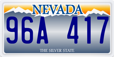 NV license plate 96A417