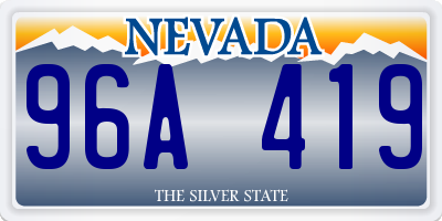 NV license plate 96A419