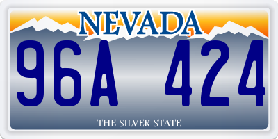 NV license plate 96A424