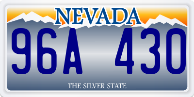 NV license plate 96A430