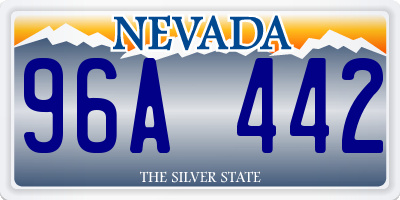 NV license plate 96A442