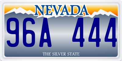 NV license plate 96A444