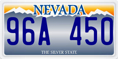 NV license plate 96A450