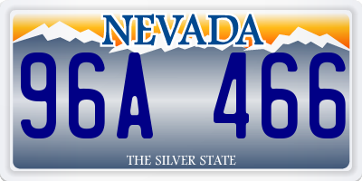 NV license plate 96A466