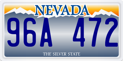 NV license plate 96A472