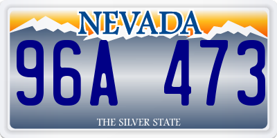 NV license plate 96A473