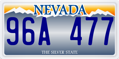 NV license plate 96A477