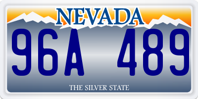 NV license plate 96A489