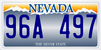 NV license plate 96A497