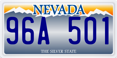 NV license plate 96A501