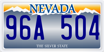 NV license plate 96A504