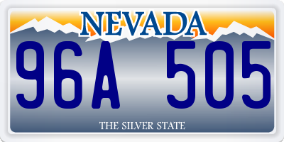 NV license plate 96A505