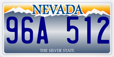 NV license plate 96A512