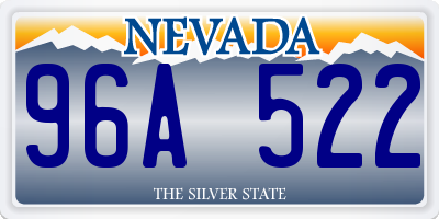 NV license plate 96A522