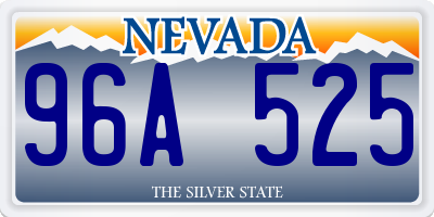 NV license plate 96A525