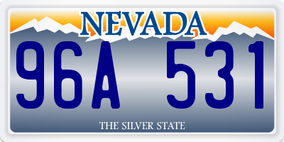 NV license plate 96A531