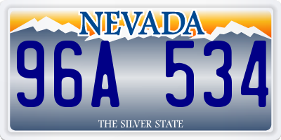 NV license plate 96A534