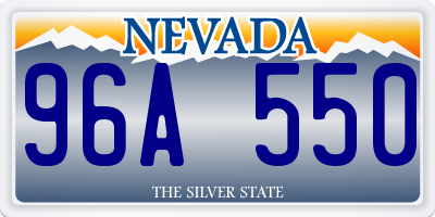 NV license plate 96A550