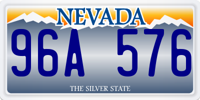 NV license plate 96A576