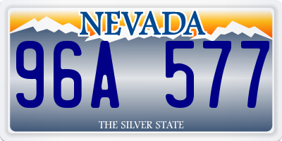 NV license plate 96A577